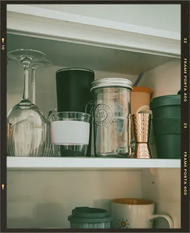 The glass shelf